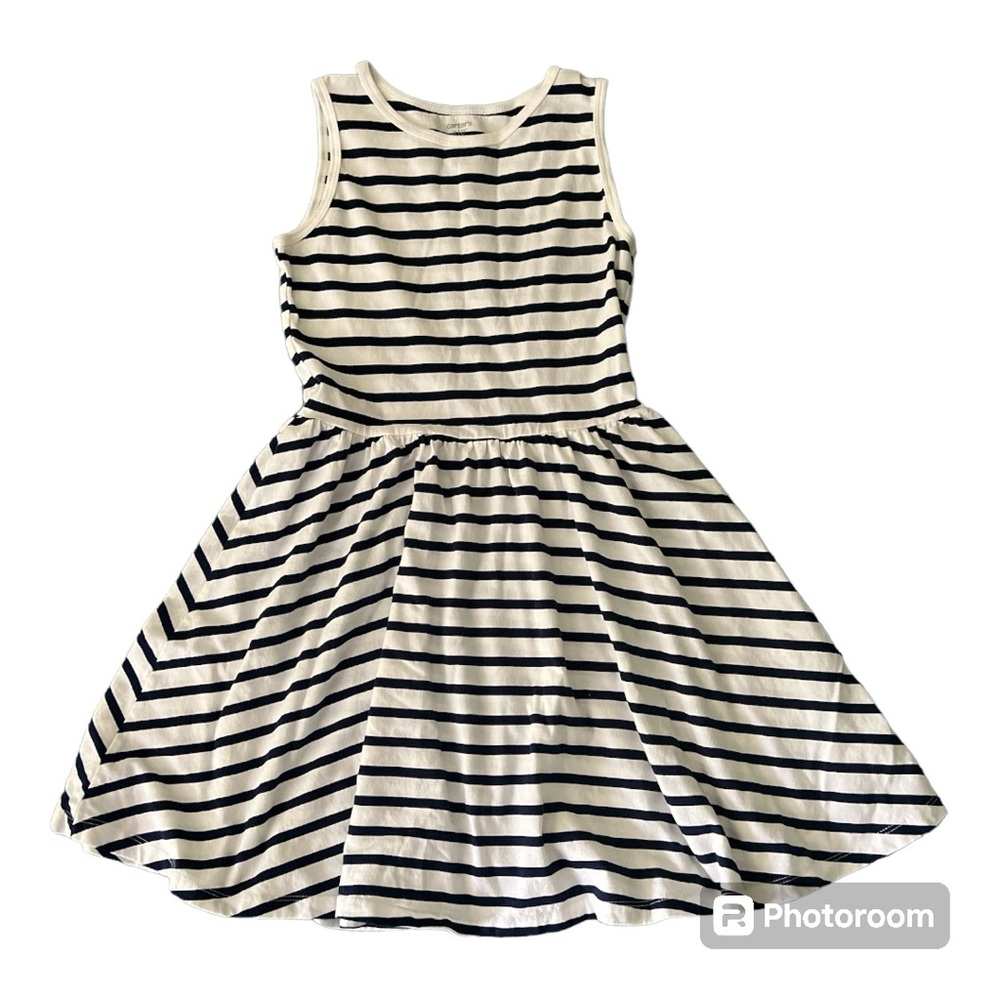 Carter’s white/navy striped dress